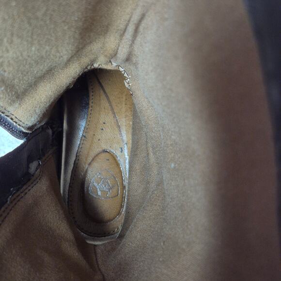 Ariat Brown Leather Buckle Side Zip Equestrian Riding Tall Boots Women's 6 1/2 B - Picture 5 of 6